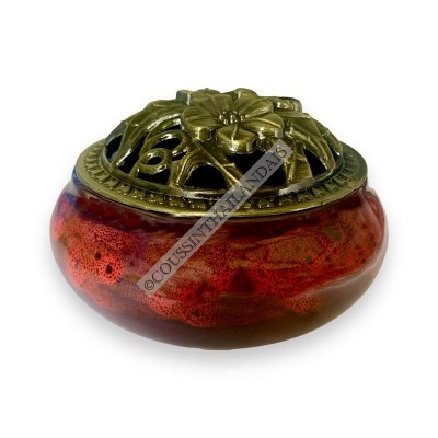 Incense burner garnet ceramic