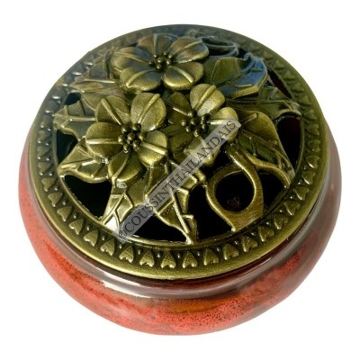 Incense burner garnet ceramic