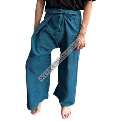Pantalon thaïlandais bleu canard