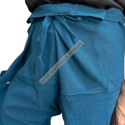 Pantalon thaïlandais bleu canard