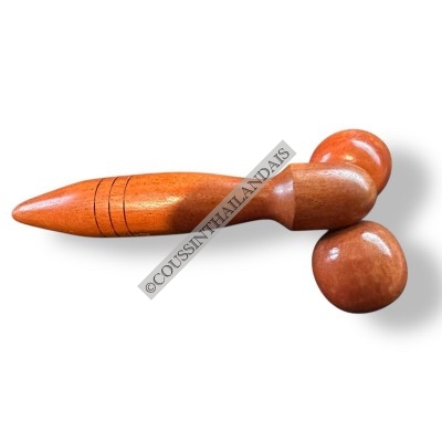 Wooden massage roller