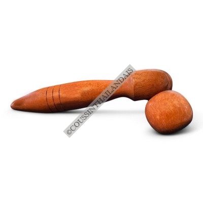 Wooden massage roller