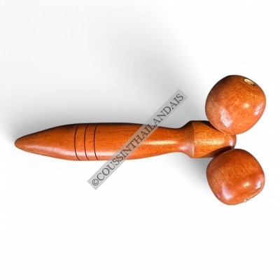 Wooden massage roller