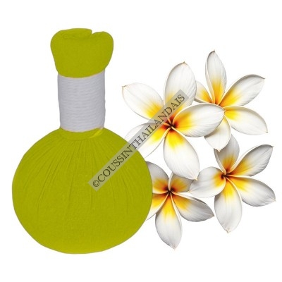 Frangipani flower massage compress