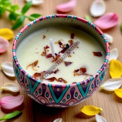 Blue wind chime scented candle