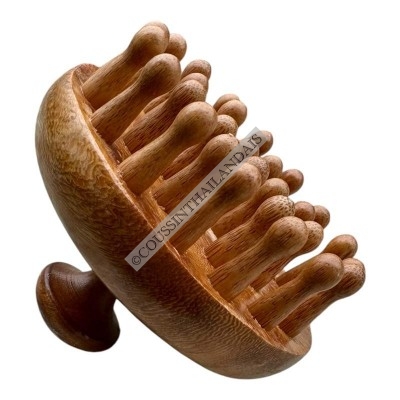 Multi-zone natural wooden massager