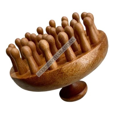 Multi-zone natural wooden massager
