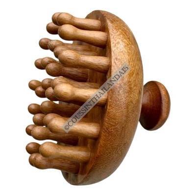 Multi-zone natural wooden massager