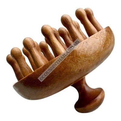 Multi-zone natural wooden massager