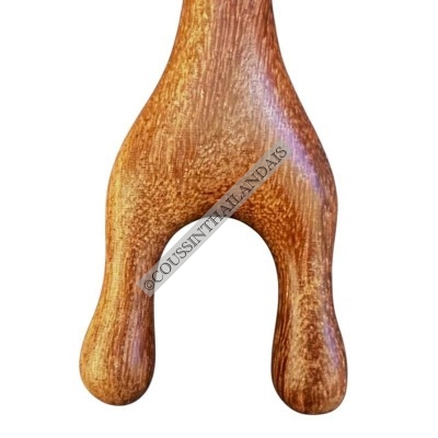Natural wood meridian massage tool for the head