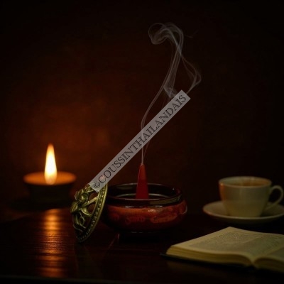 Incense burner garnet ceramic