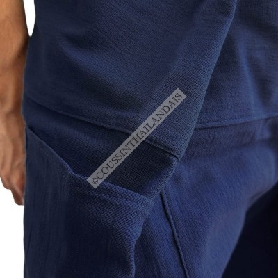 Pantalon thaïlandais bleu indigo