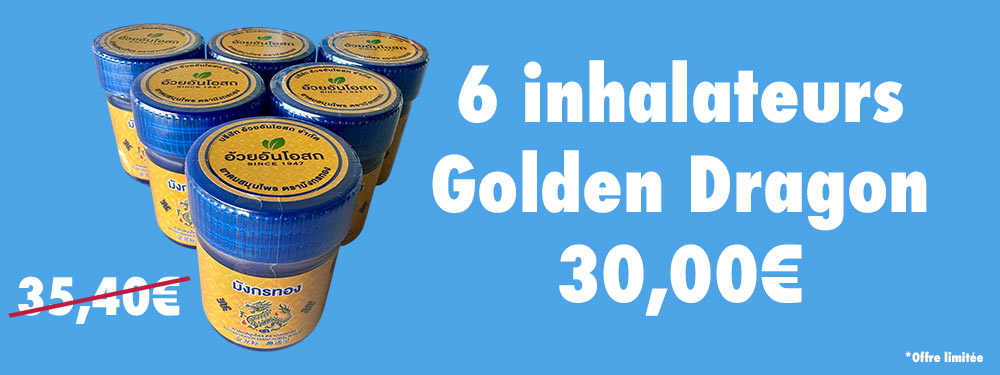 Offre promotionnelle Pack de 6 inhalateurs Golden Dragon